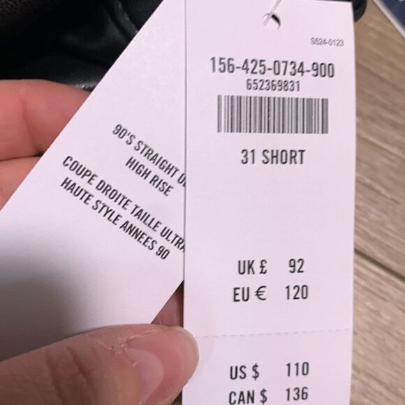 NWT Abercrombie & Fitch Vegan Leather Curve Love 90s straight ultra high rise - Picture 4 of 5